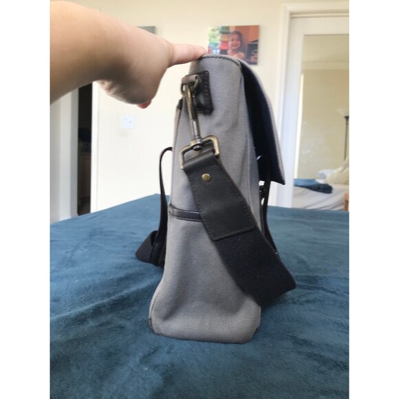 Jack Spade Work Twill Swiss Brief case man bag with Flap in Grey - Picture 6 of 12